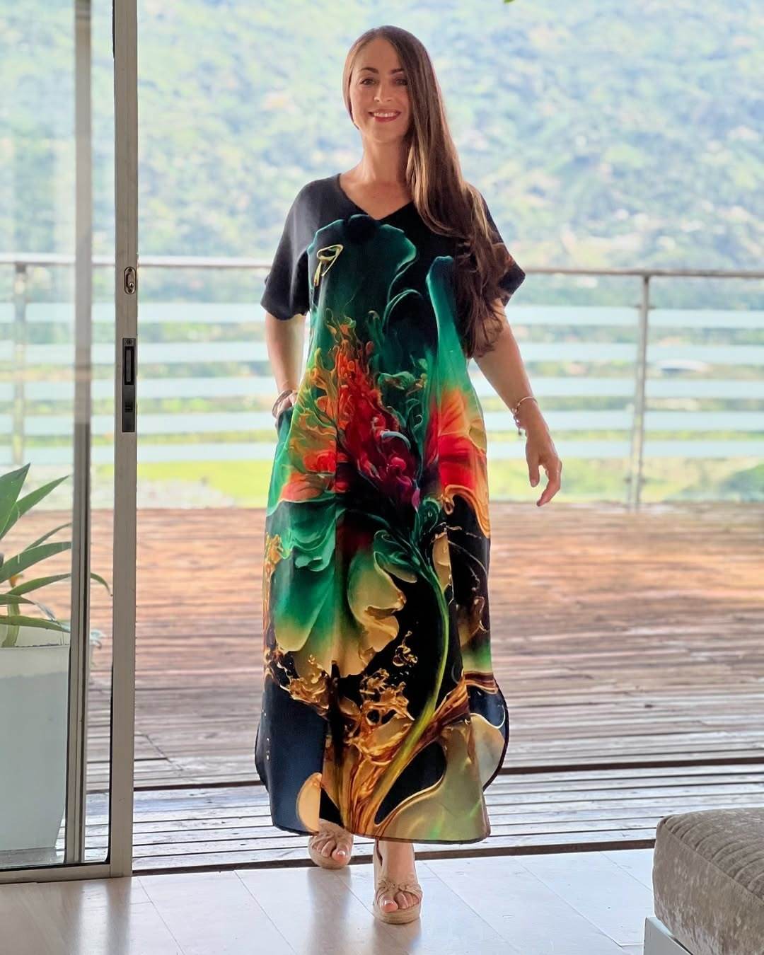 European And American Printing Dress Loose - G-daat