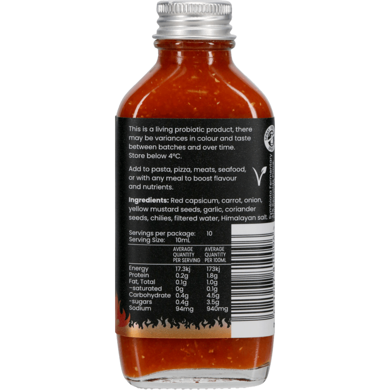 Fermented Hot Sauce - Medium Heat Probiotic Sauce 100ml - G-daat