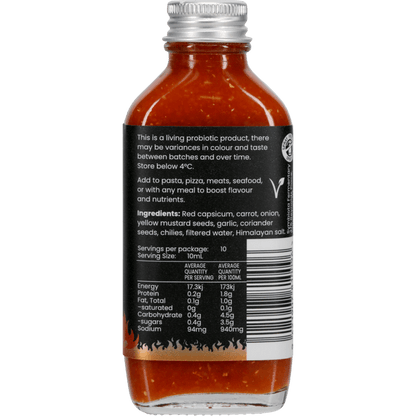 Fermented Hot Sauce - Medium Heat Probiotic Sauce 100ml - G-daat