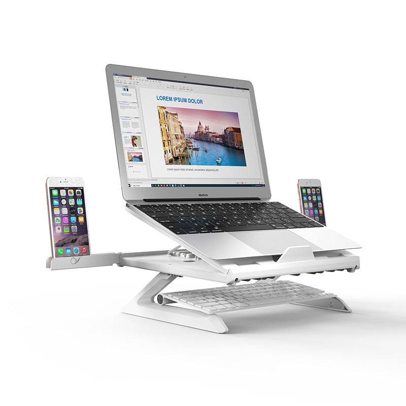 New Laptop Stand Multifunctional Folding Lift Portable Laptop Stand Monitor Increase Rack Aluminum Alloy Base - G-daat