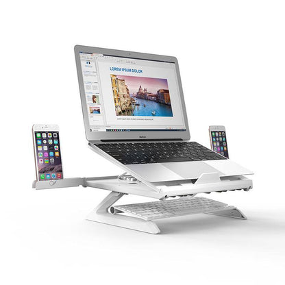 New Laptop Stand Multifunctional Folding Lift Portable Laptop Stand Monitor Increase Rack Aluminum Alloy Base - G-daat