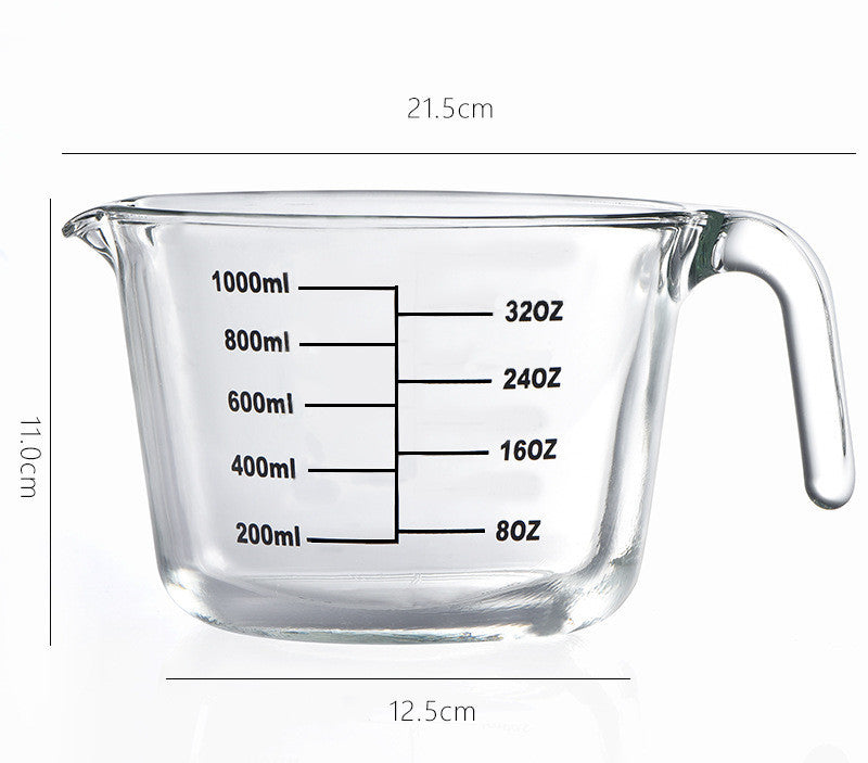 Anchor Hocking 1 Litre Glass Measuring Jug. Measures in Oz Pints & Ml