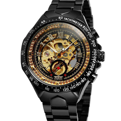 Personalized All-steel Hollow Automatic Mechanical Watch Fashion Watch For Men - G-daat