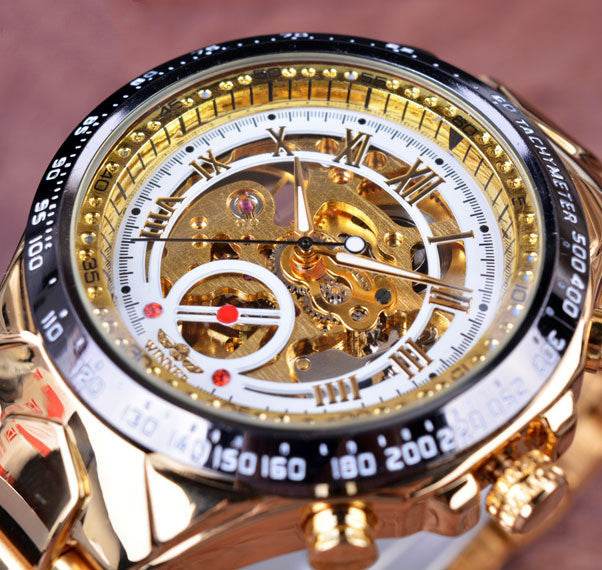 Personalized All-steel Hollow Automatic Mechanical Watch Fashion Watch For Men - G-daat