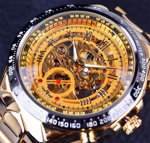 Personalized All-steel Hollow Automatic Mechanical Watch Fashion Watch For Men - G-daat