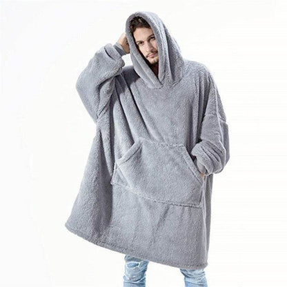 Oversized Hoodie Blanket - Comfortable Wearable Fleece with Big Pocket - G-daat