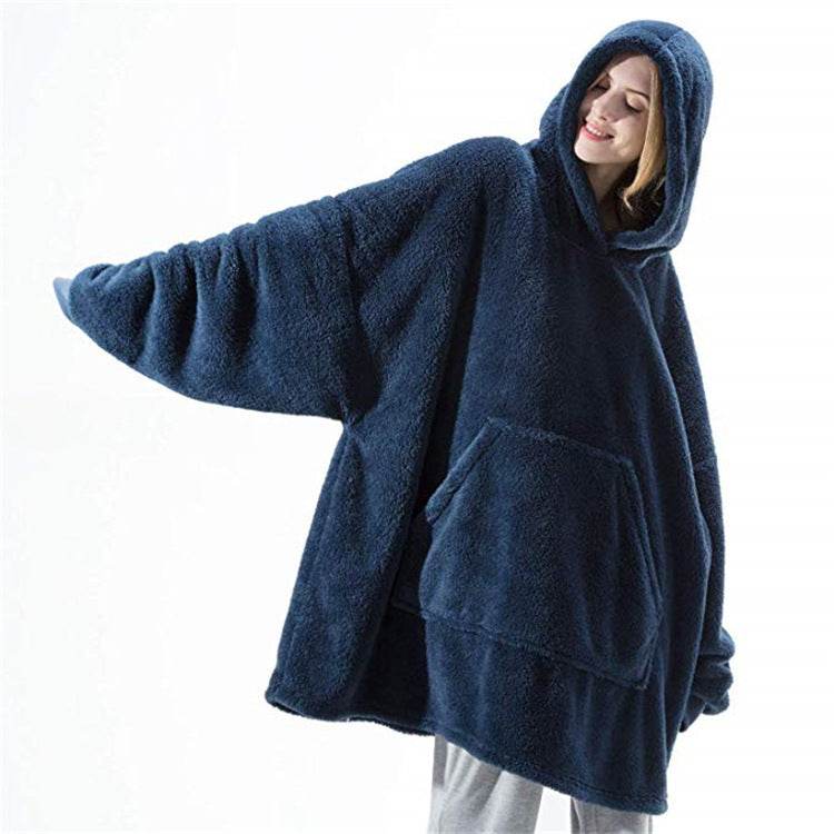 Oversized Hoodie Blanket - Comfortable Wearable Fleece with Big Pocket - G-daat