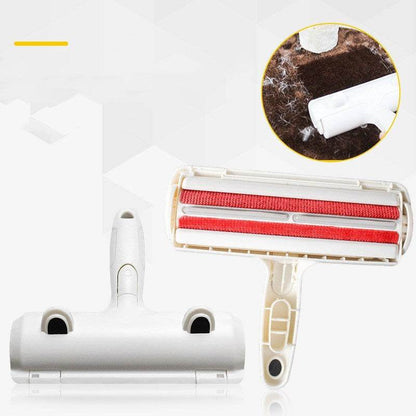 2-Way Pet Hair Remover Roller Lint Remove Brush Dog Cat Hair Clothes Carpet Cleaning Brush Fuzz Shaver - G-daat