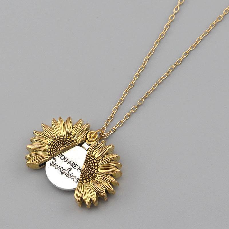 You Are My Sunshine Sunflower Necklace Women Men - G-daat