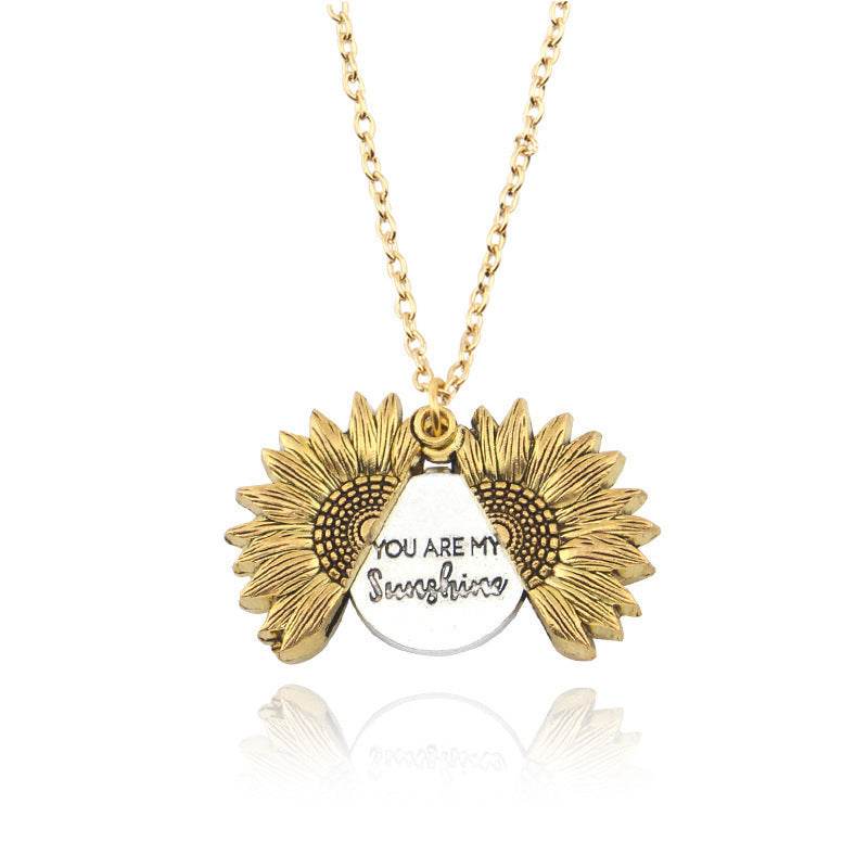 You Are My Sunshine Sunflower Necklace Women Men - G-daat