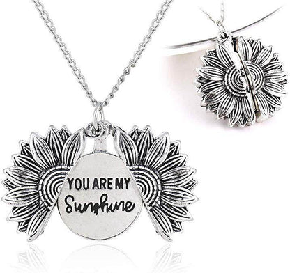 You Are My Sunshine Sunflower Necklace Women Men - G-daat