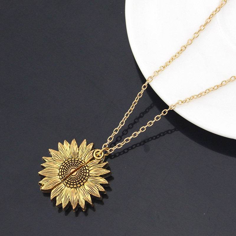 You Are My Sunshine Sunflower Necklace Women Men - G-daat