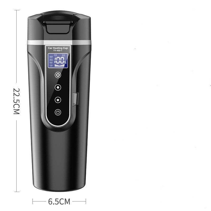 Portable Car Bottle Smart Touch Digital Display Insulated Cup Home Traveling Heating Cup Water Bottle - G-daat