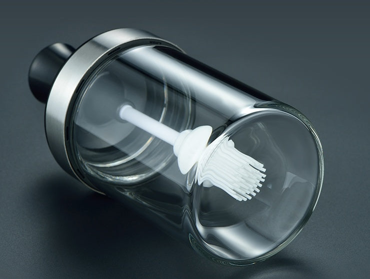 Glass bottle silicone brush