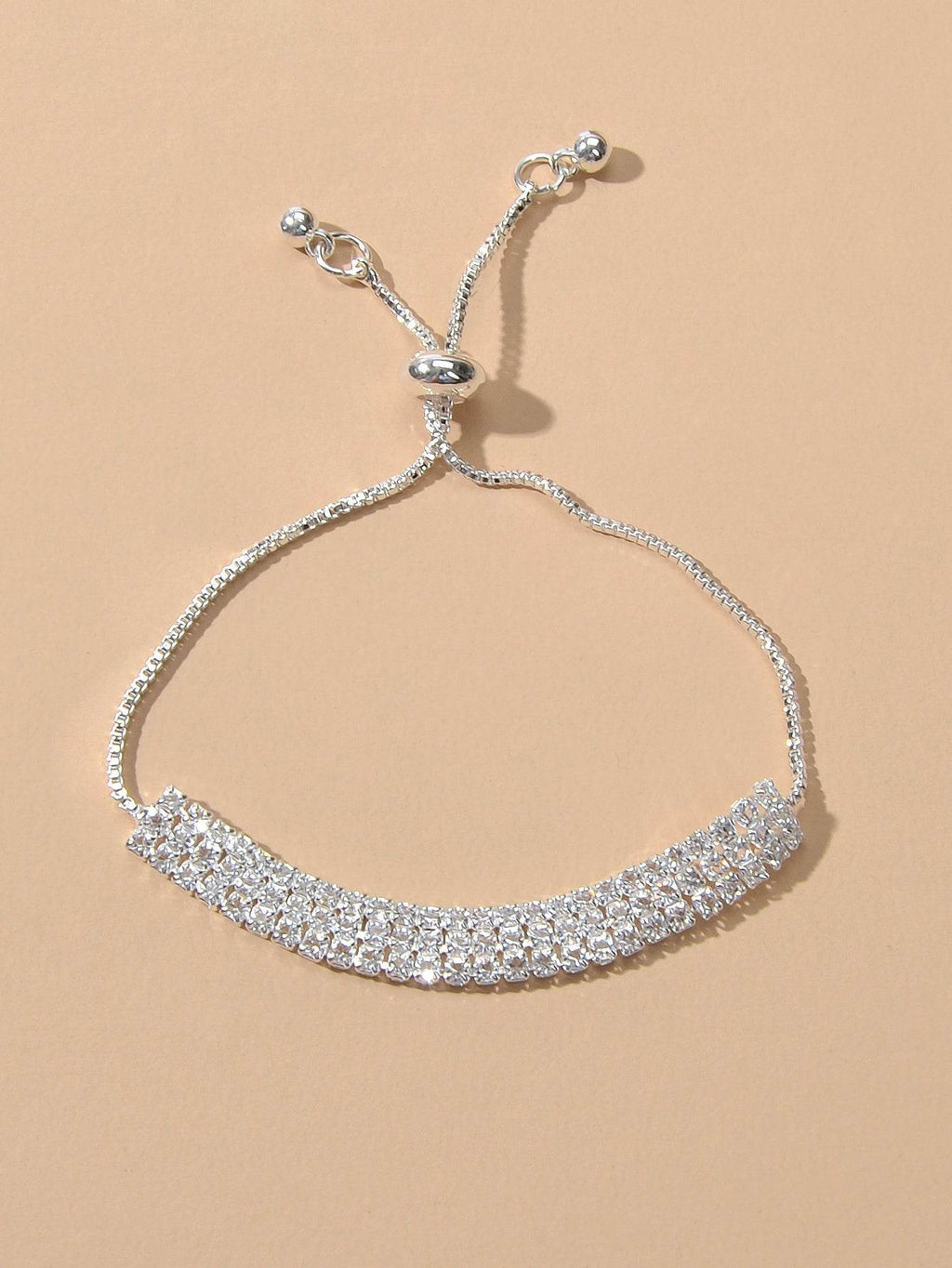 Classic Brilliant Rhinestone Adjustable Slider Tennis Bracelet Party Jewellery - G-daat