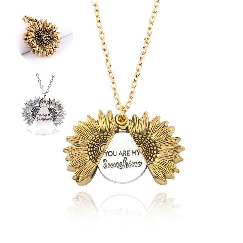 You Are My Sunshine Sunflower Necklace Women Men - G-daat