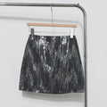 Hot Girl High Waist A- Line Sequined Skirt Shiny Skirt