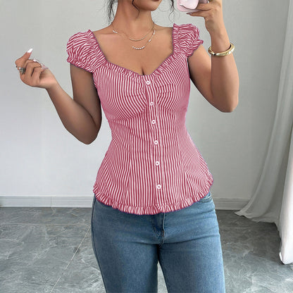 Elegant And Versatile Striped Cardigan Top