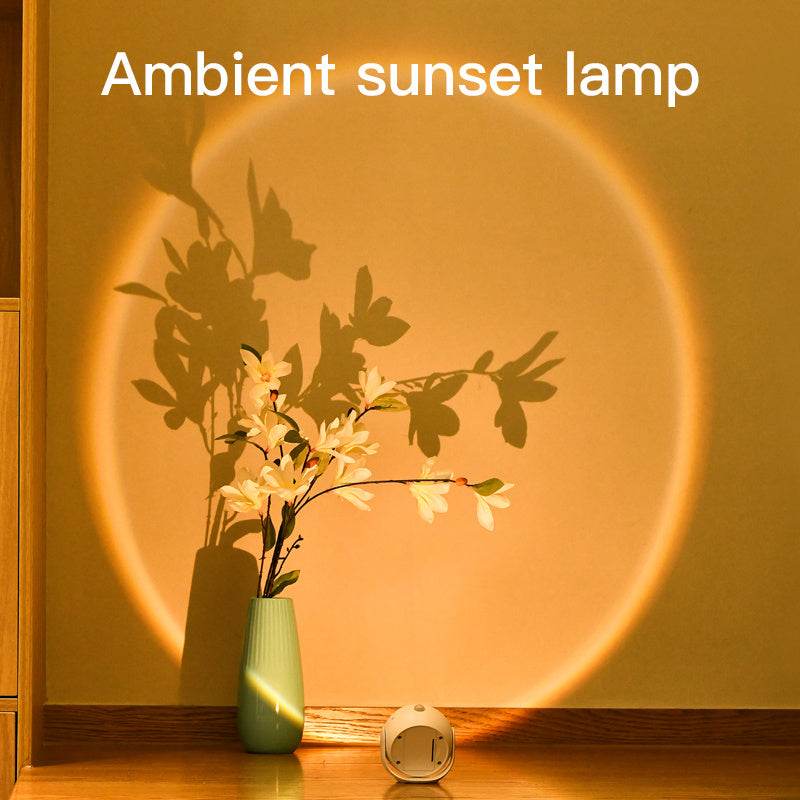 Adjustable Angle Human Sensing Light, Wireless Sunset Light, Indoor Spotlight, Corridor, Living Room Wall Light, Rechargeable And Installed Dry Battery - G-daat