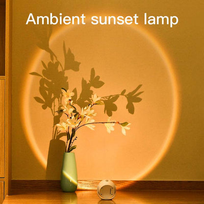 Adjustable Angle Human Sensing Light, Wireless Sunset Light, Indoor Spotlight, Corridor, Living Room Wall Light, Rechargeable And Installed Dry Battery - G-daat