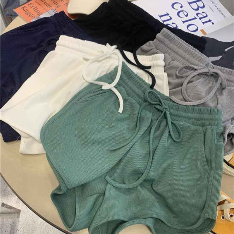 Womens Versatile All-match Wide-leg Outerwear Yoga Pants In Solid Colors