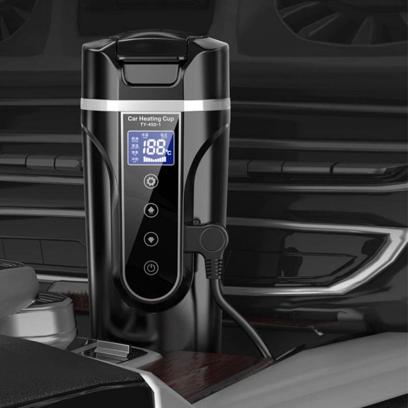 Portable Car Bottle Smart Touch Digital Display Insulated Cup Home Traveling Heating Cup Water Bottle - G-daat