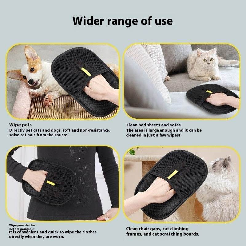 Pet Hair Remover Mitt Pet Hair Remover Gloves Deshedding Brush Glove For Dog Cat Rabbit With Long Short Curly Hair - G-daat