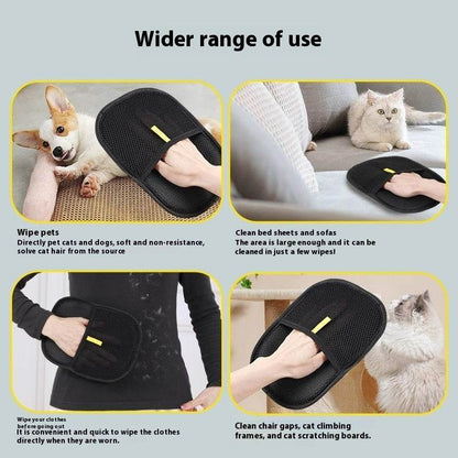 Pet Hair Remover Mitt Pet Hair Remover Gloves Deshedding Brush Glove For Dog Cat Rabbit With Long Short Curly Hair - G-daat