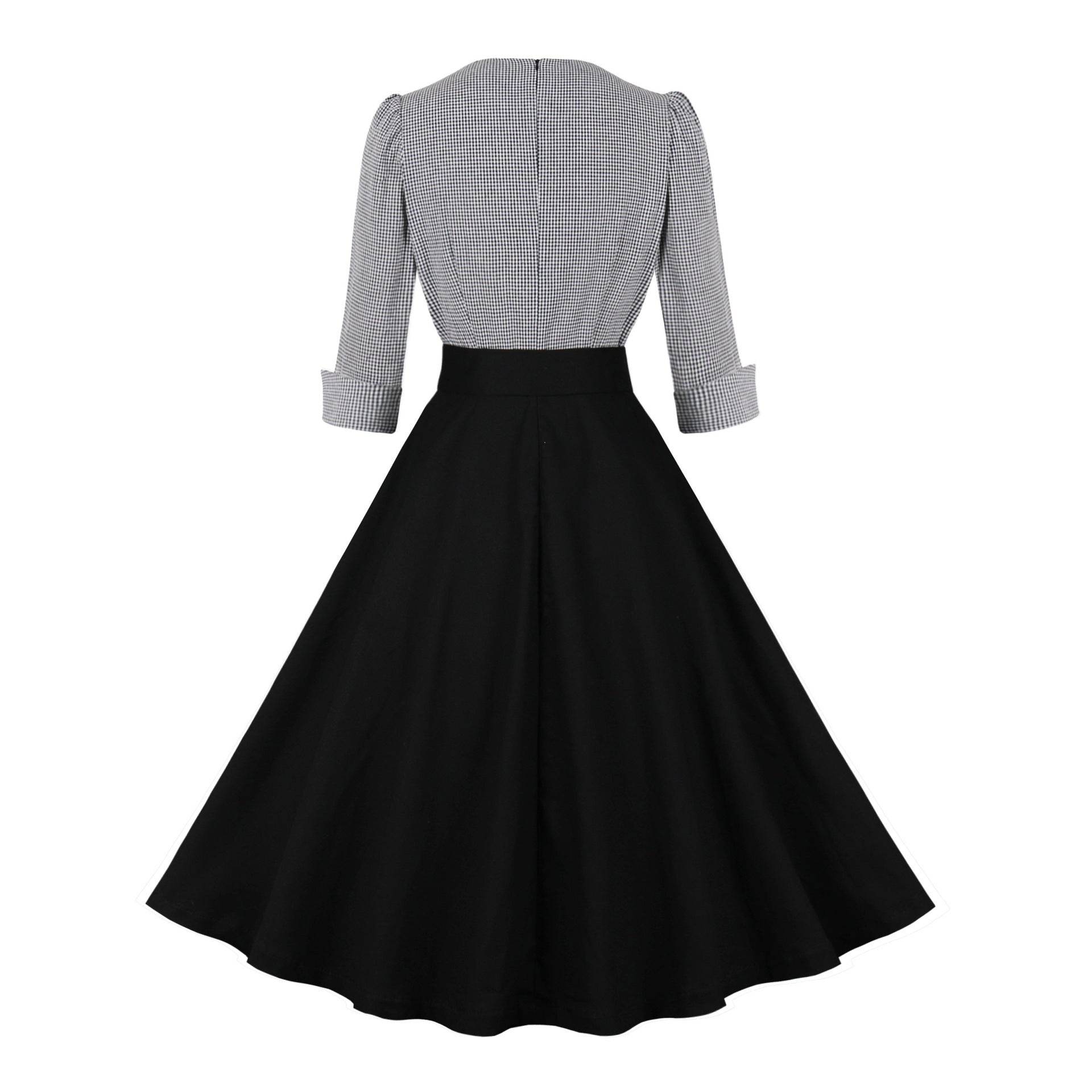 Elegant Retro Large Swing Women's Dress Cotton - G-daat