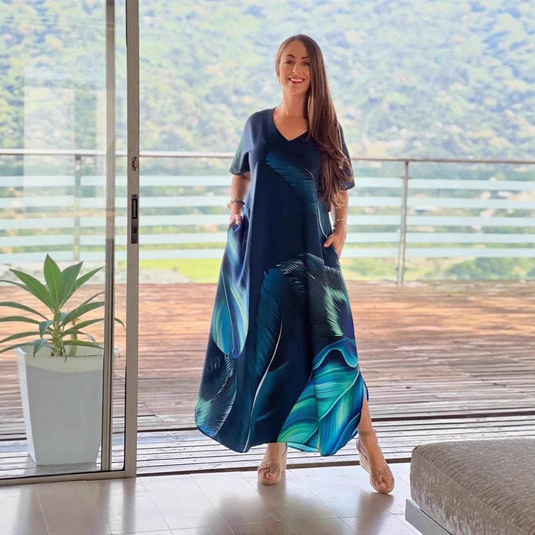 European And American Printing Dress Loose - G-daat