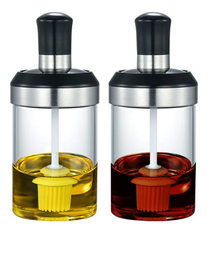 Glass bottle silicone brush