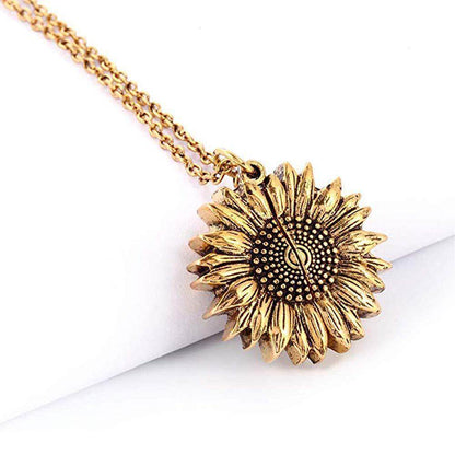 You Are My Sunshine Sunflower Necklace Women Men - G-daat