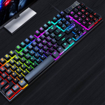 Gaming Usb Luminous Wired Keyboard Floating Manipulator - G-daat