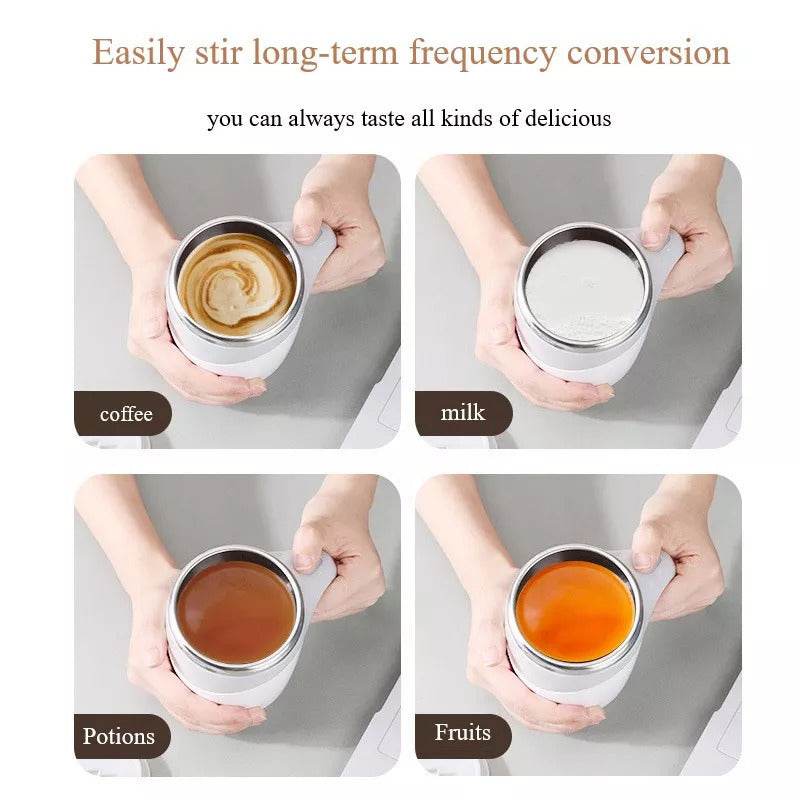 Rechargeable Model Automatic Stirring Cup Coffee Cup High Value Electric Stirring Cup Lazy Milkshake Rotating Magnetic Water Cup - G-daat