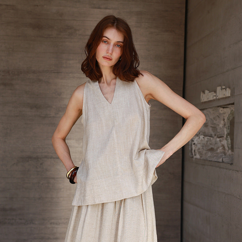 Halterneck Vest Women's Summer Vacation Spaghetti Straps Top Shirt