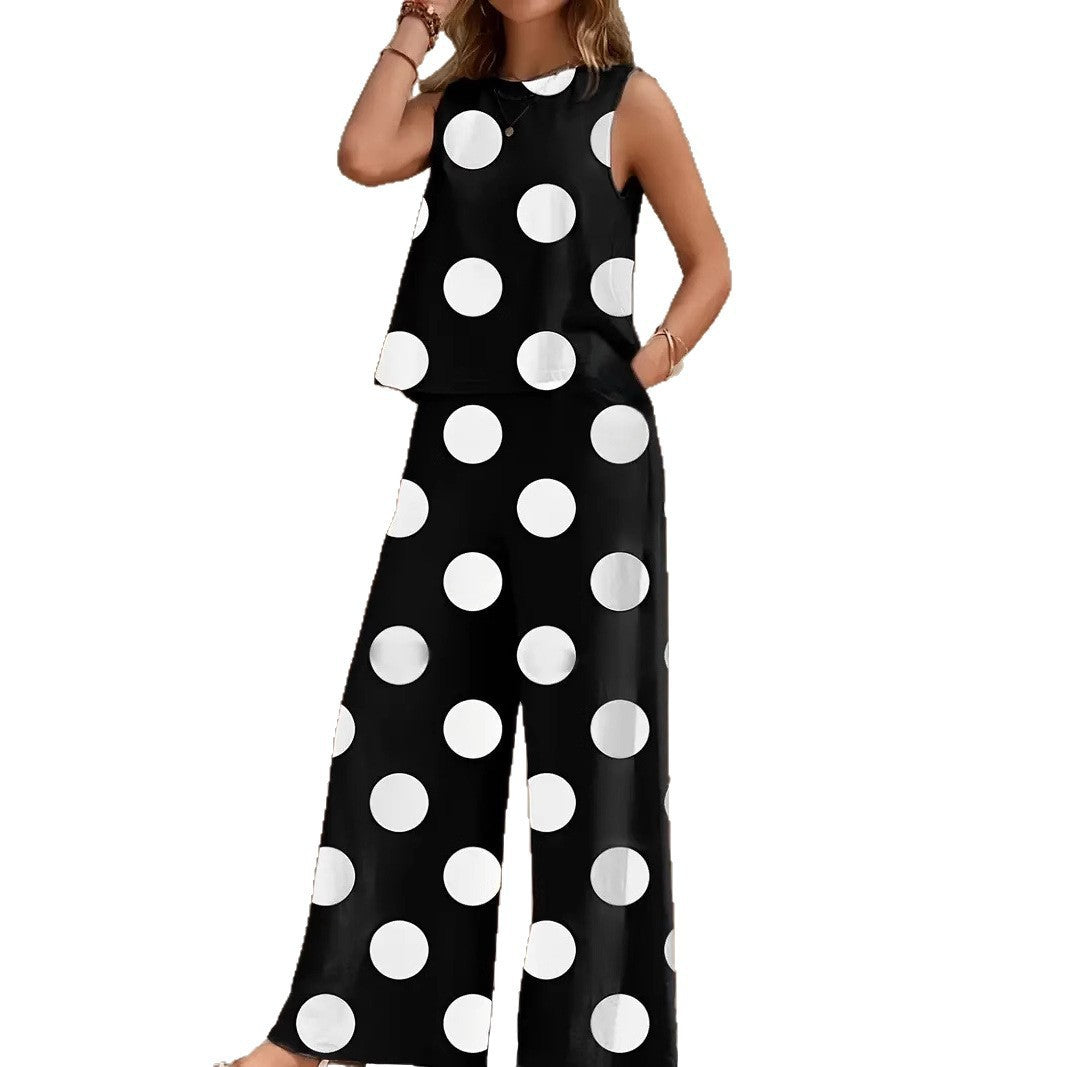 Women's Digital Printing Jerkin Trousers