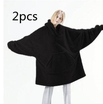 Oversized Hoodie Blanket - Comfortable Wearable Fleece with Big Pocket - G-daat