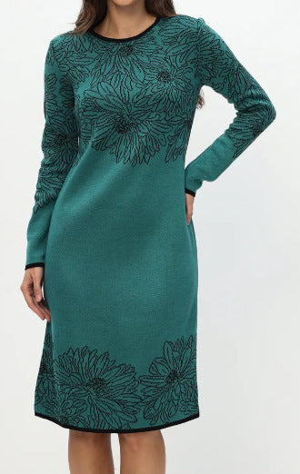 Printed Dress New Women's Fashion Noble