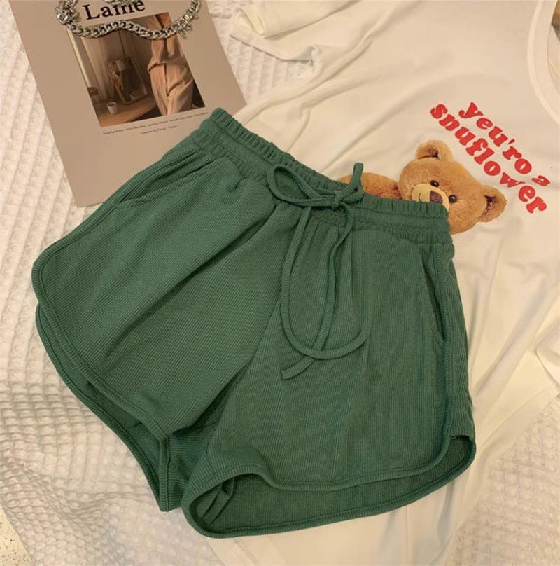 Womens Versatile All-match Wide-leg Outerwear Yoga Pants In Solid Colors