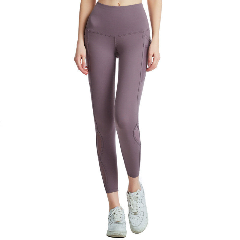 Fashion High Waist Breathable Mesh Yoga Pants For Women