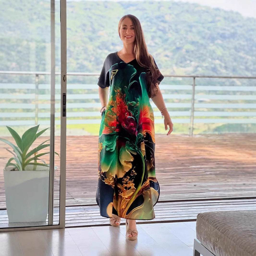 European And American Printing Dress Loose - G-daat