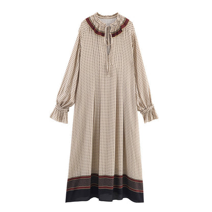 Women's Fashionable Simple Loose Printed Long Dress