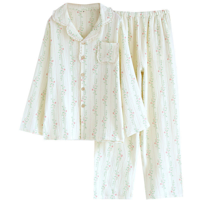 Sweet Style Home Wear Cardigan Casual Long Sleeve Plus Size Women's Suit