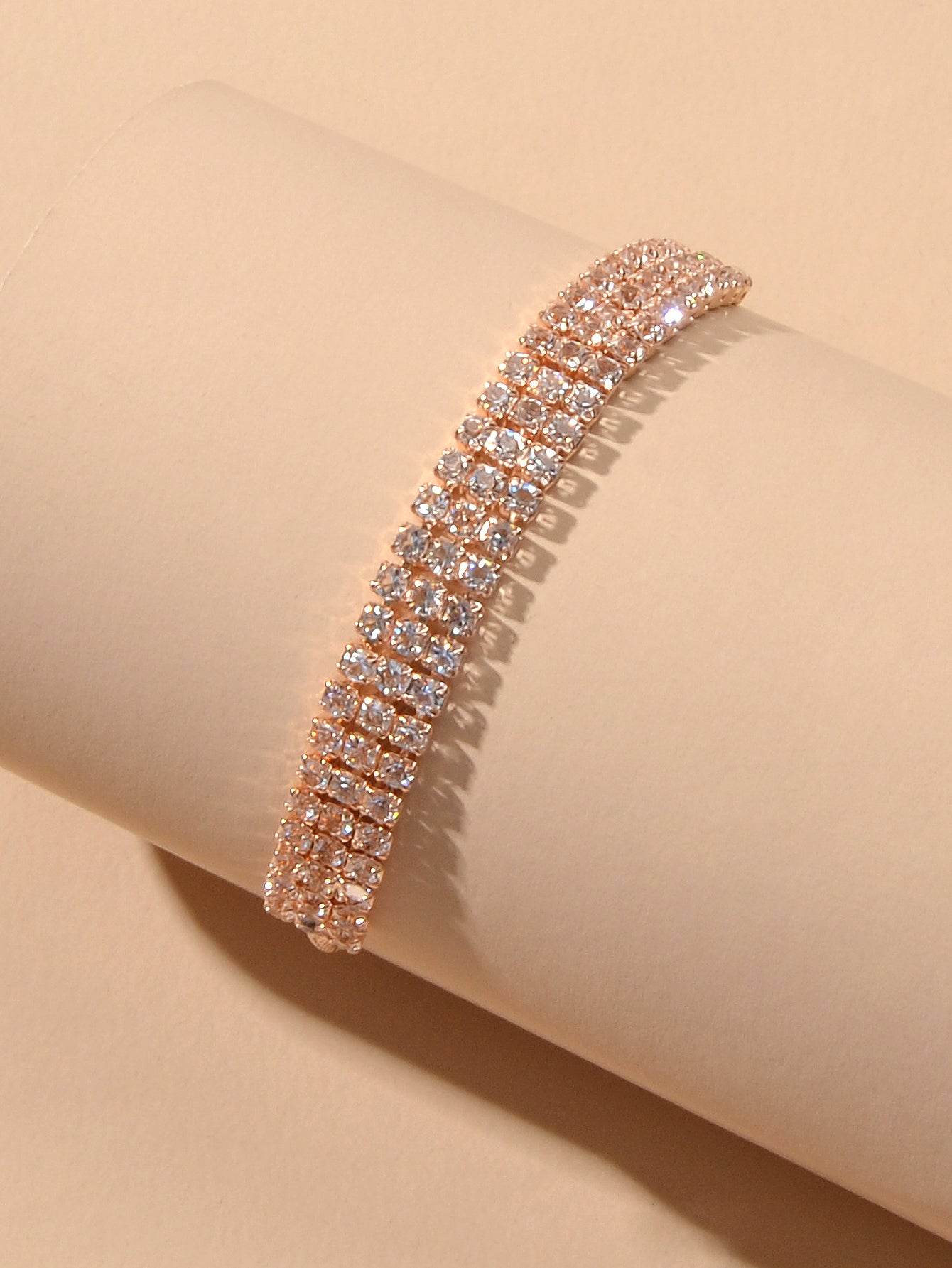 Classic Brilliant Rhinestone Adjustable Slider Tennis Bracelet Party Jewellery - G-daat