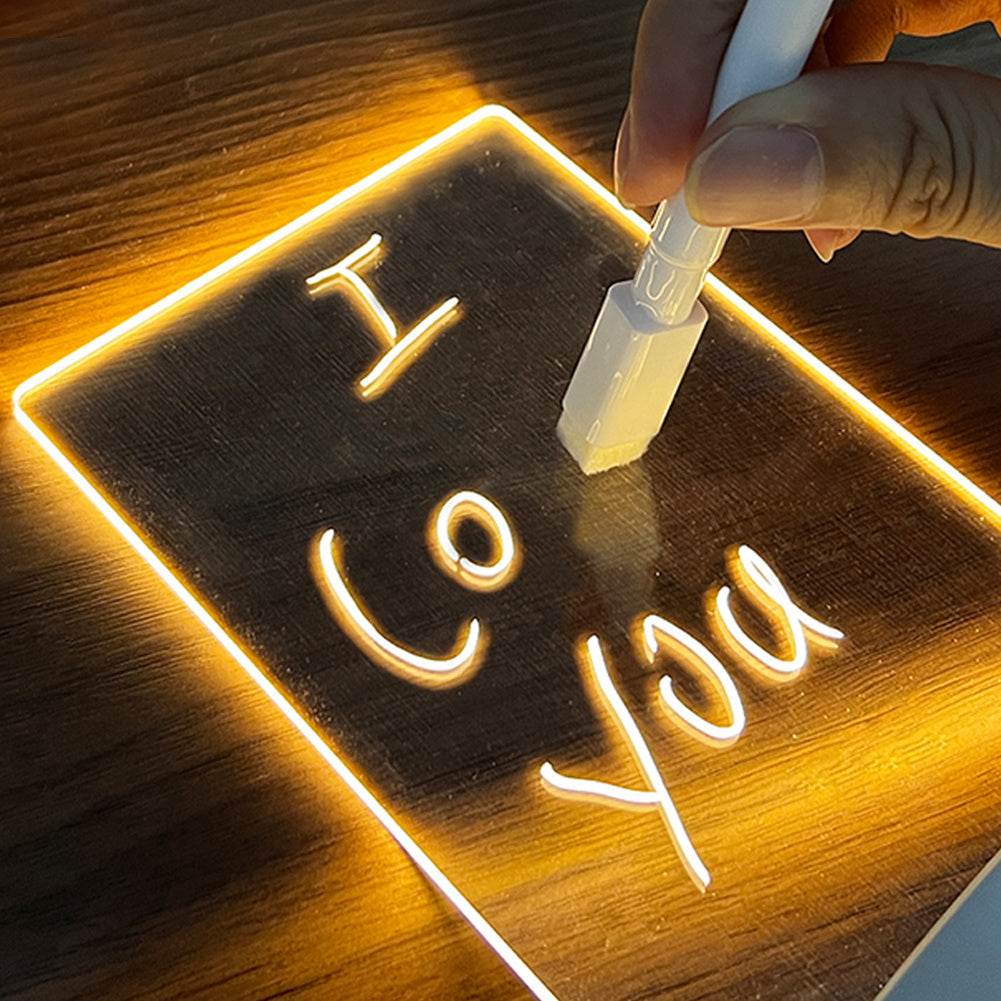 Creative Note Board Creative Led Night Light USB Message Board Holiday Light With Pen Gift For Children Girlfriend Decoration Night Lamp - G-daat