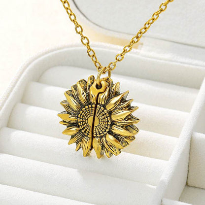 You Are My Sunshine Sunflower Necklace Women Men - G-daat