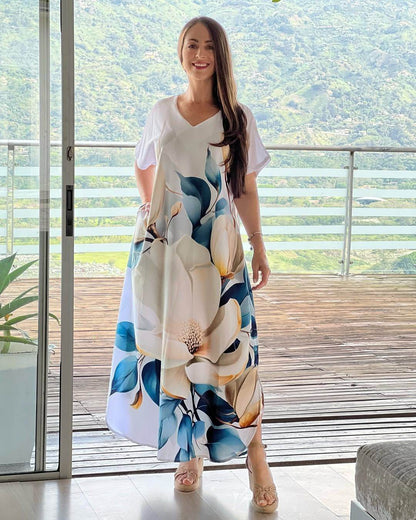 European And American Printing Dress Loose - G-daat