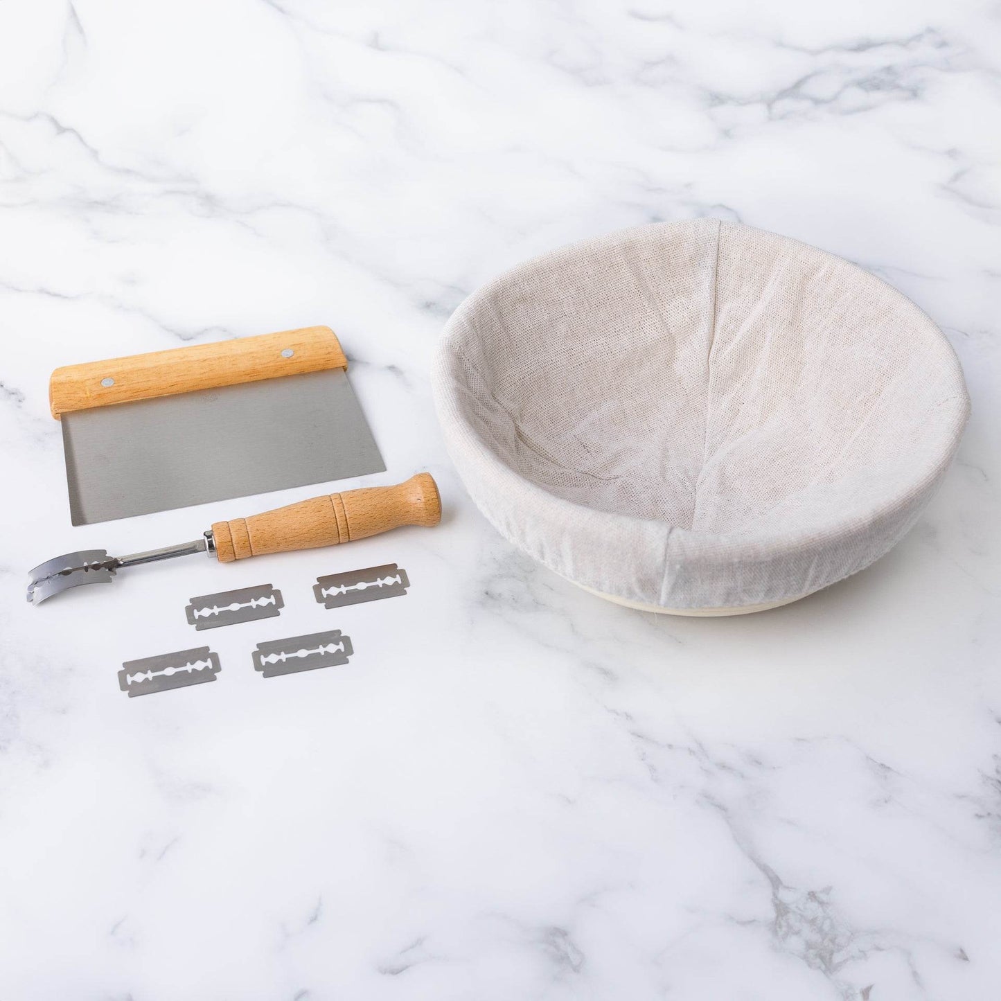 Sourdough Proofing Basket, Scraper & Lame - G-daat