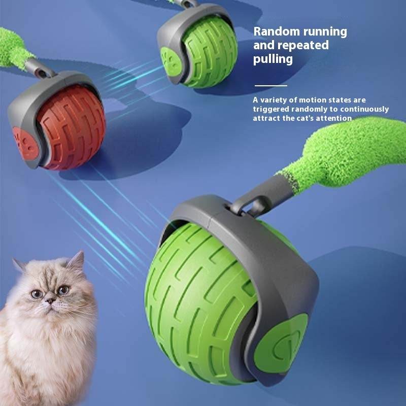 Interactive Cat Toy Ball - USB Rechargeable Auto Rolling Ball - G-daat