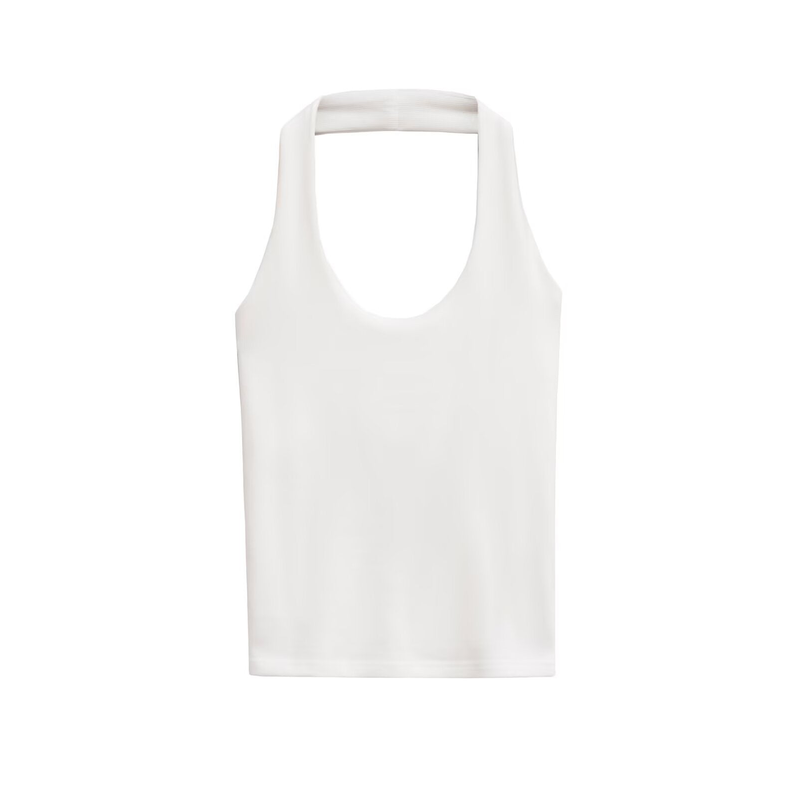 Fashion Hanging Collar Slim Fit Backless All-matching Top